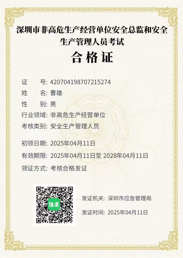 非高危生产经营单位安全总监